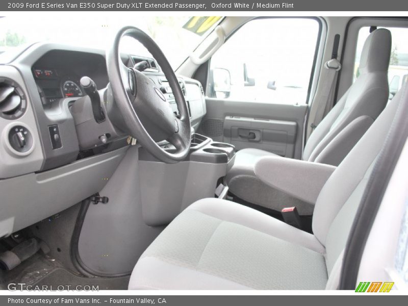 Oxford White / Medium Flint 2009 Ford E Series Van E350 Super Duty XLT Extended Passenger