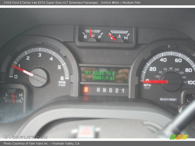 Oxford White / Medium Flint 2009 Ford E Series Van E350 Super Duty XLT Extended Passenger