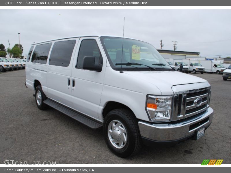 Oxford White / Medium Flint 2010 Ford E Series Van E350 XLT Passenger Extended