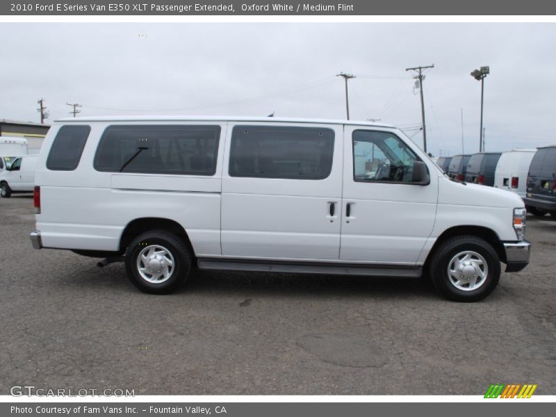 Oxford White / Medium Flint 2010 Ford E Series Van E350 XLT Passenger Extended