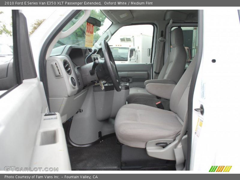 Oxford White / Medium Flint 2010 Ford E Series Van E350 XLT Passenger Extended