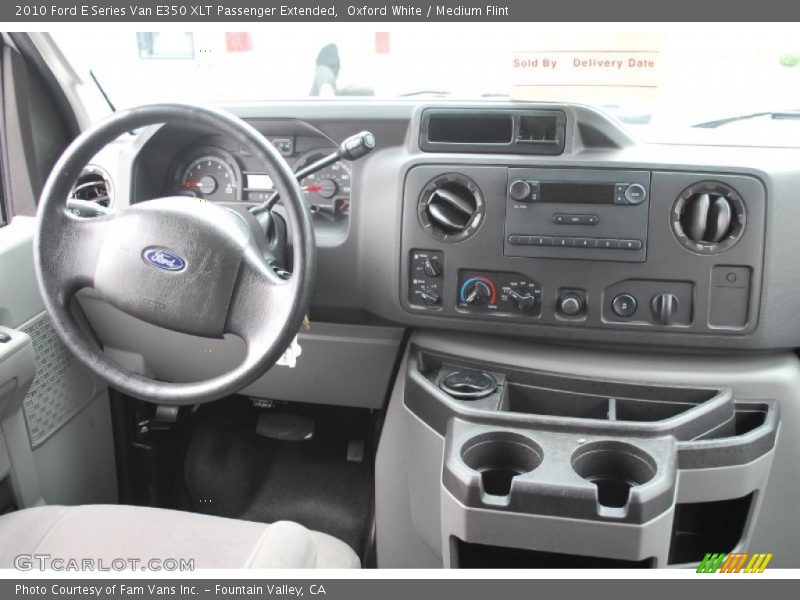 Oxford White / Medium Flint 2010 Ford E Series Van E350 XLT Passenger Extended