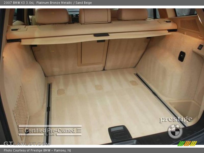Platinum Bronze Metallic / Sand Beige 2007 BMW X3 3.0si