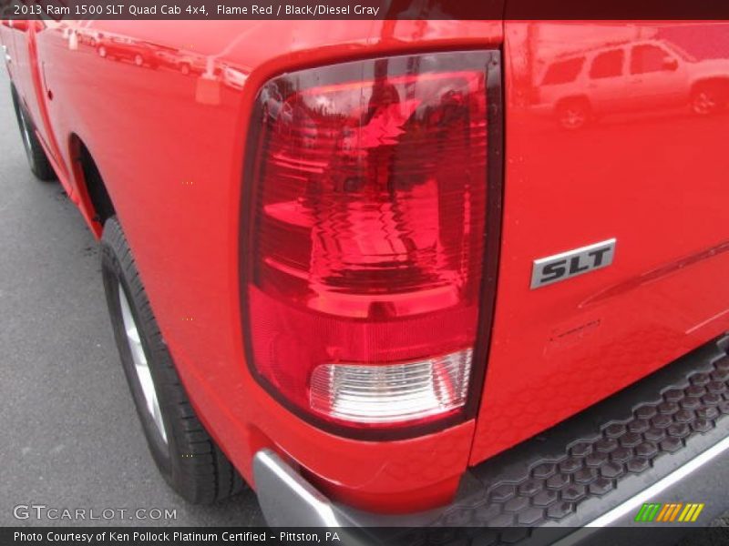 Flame Red / Black/Diesel Gray 2013 Ram 1500 SLT Quad Cab 4x4