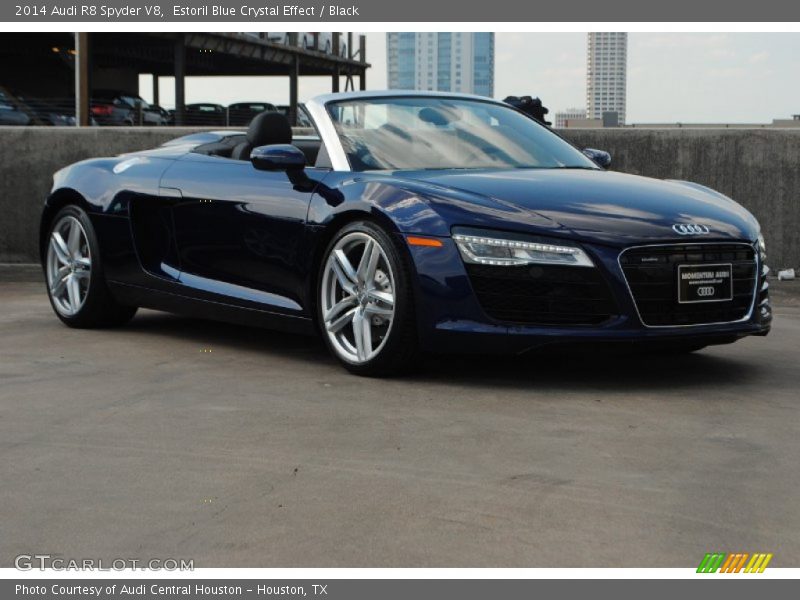 Estoril Blue Crystal Effect / Black 2014 Audi R8 Spyder V8