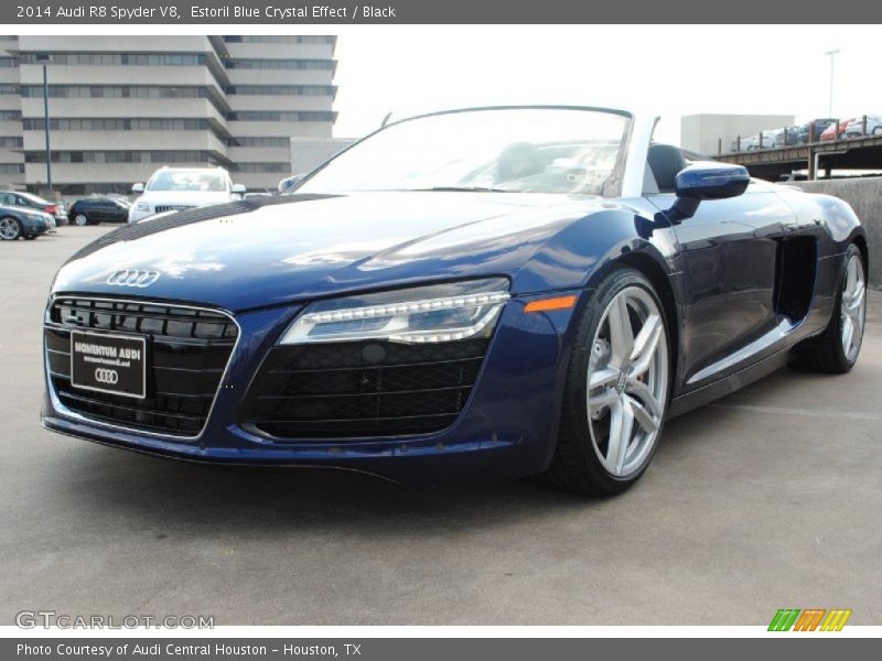 Estoril Blue Crystal Effect / Black 2014 Audi R8 Spyder V8