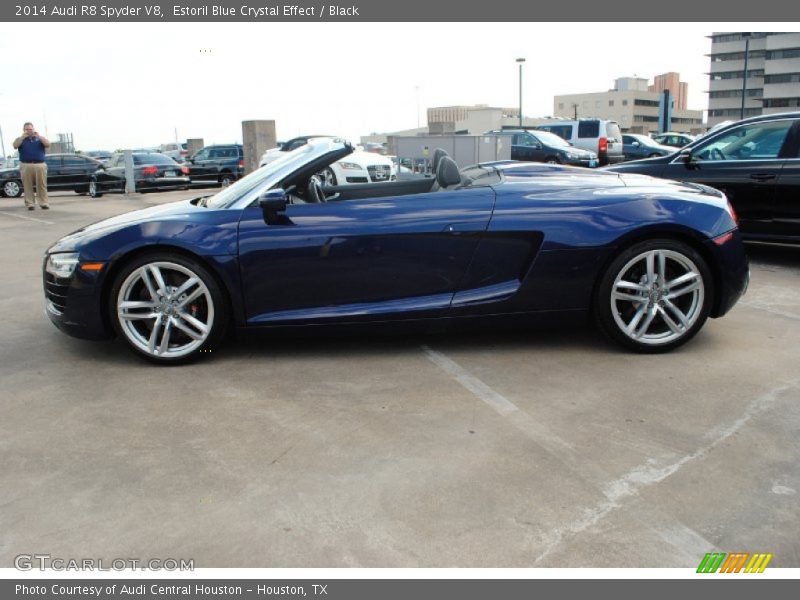 Estoril Blue Crystal Effect / Black 2014 Audi R8 Spyder V8