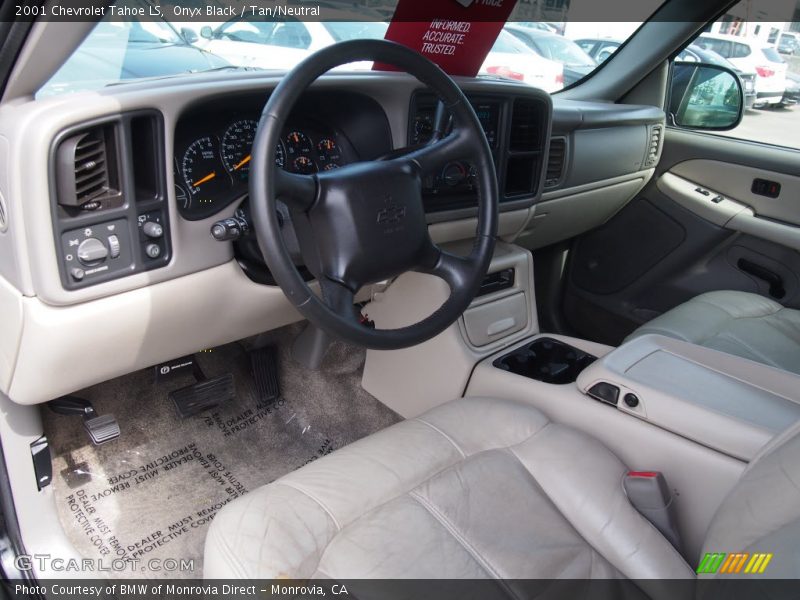 Onyx Black / Tan/Neutral 2001 Chevrolet Tahoe LS