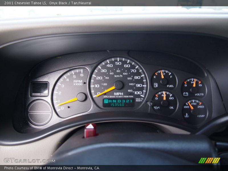 Onyx Black / Tan/Neutral 2001 Chevrolet Tahoe LS