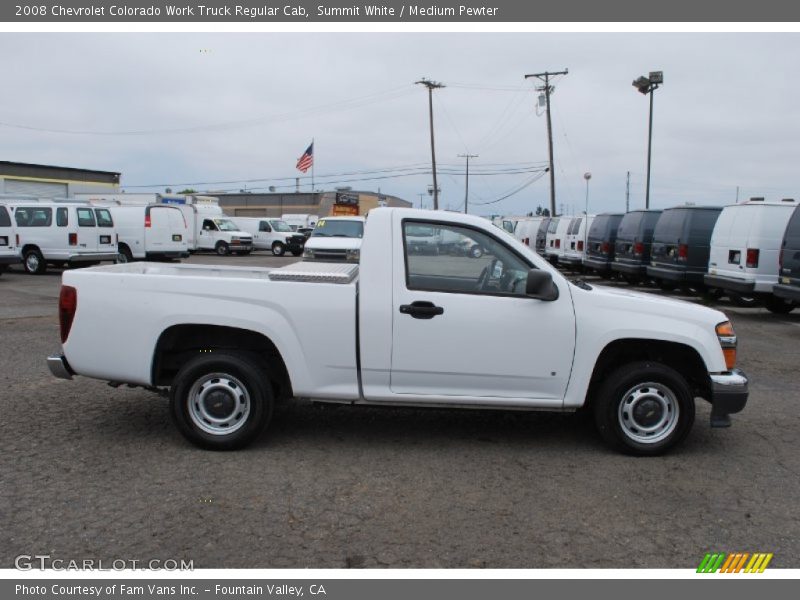 Summit White / Medium Pewter 2008 Chevrolet Colorado Work Truck Regular Cab