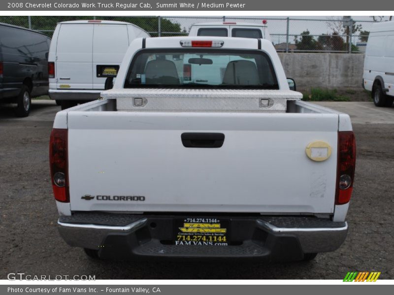 Summit White / Medium Pewter 2008 Chevrolet Colorado Work Truck Regular Cab