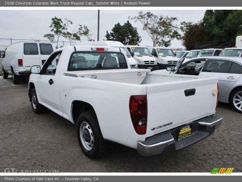 Summit White / Medium Pewter 2008 Chevrolet Colorado Work Truck Regular Cab