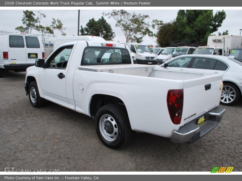 Summit White / Medium Pewter 2008 Chevrolet Colorado Work Truck Regular Cab