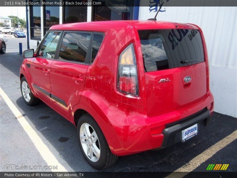 Molten Red / Black Soul Logo Cloth 2011 Kia Soul Sport