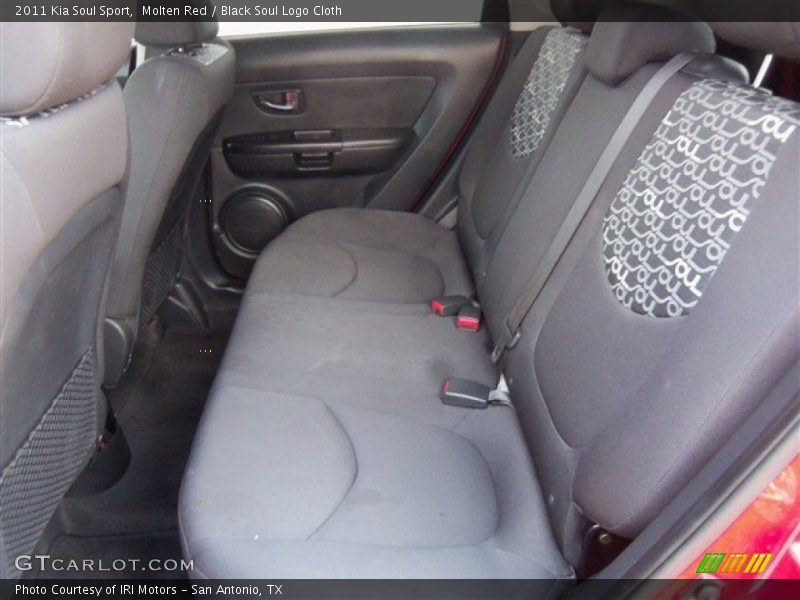 Molten Red / Black Soul Logo Cloth 2011 Kia Soul Sport