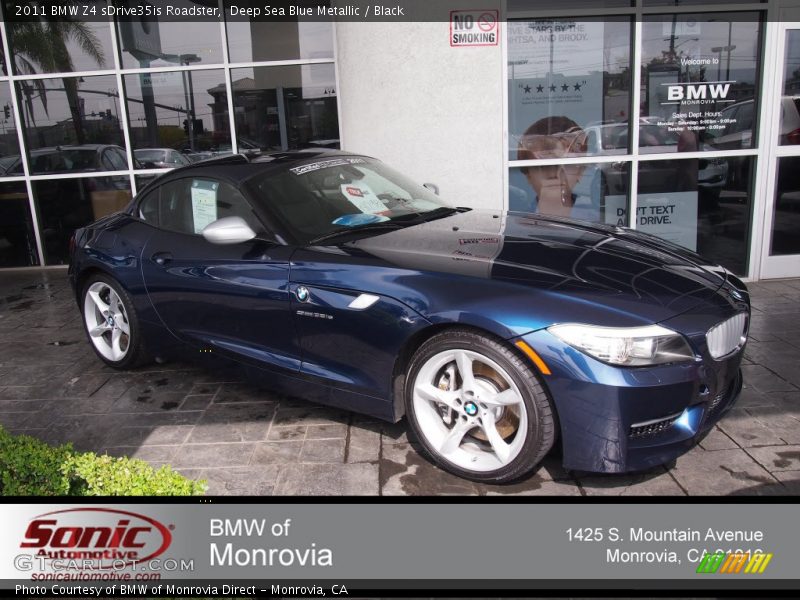 Deep Sea Blue Metallic / Black 2011 BMW Z4 sDrive35is Roadster