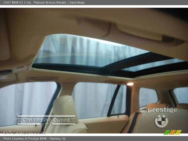 Platinum Bronze Metallic / Sand Beige 2007 BMW X3 3.0si