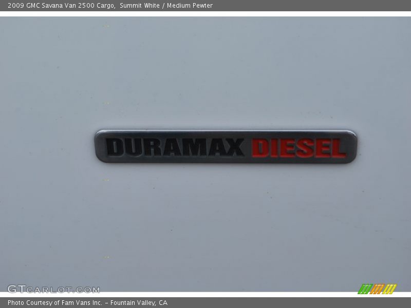 Summit White / Medium Pewter 2009 GMC Savana Van 2500 Cargo