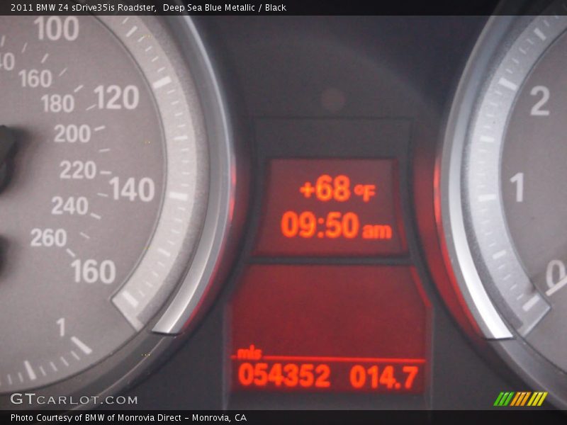 Deep Sea Blue Metallic / Black 2011 BMW Z4 sDrive35is Roadster