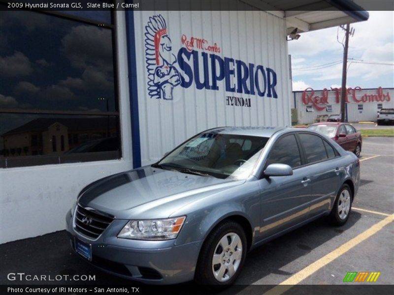 Slate Blue / Camel 2009 Hyundai Sonata GLS