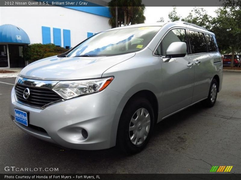 Brilliant Silver / Gray 2012 Nissan Quest 3.5 S