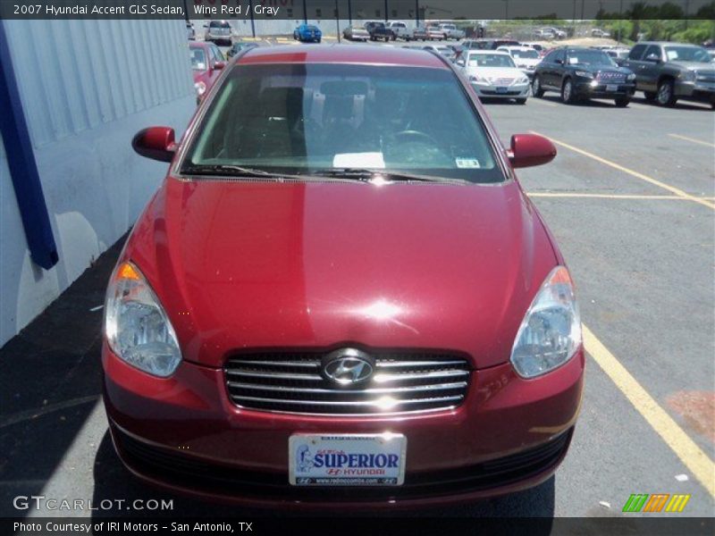 Wine Red / Gray 2007 Hyundai Accent GLS Sedan