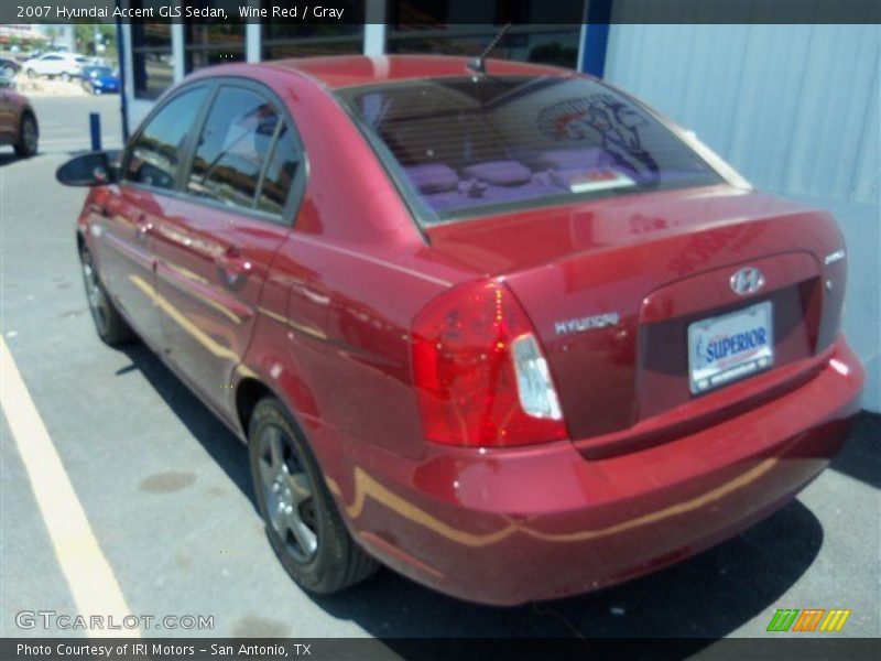 Wine Red / Gray 2007 Hyundai Accent GLS Sedan