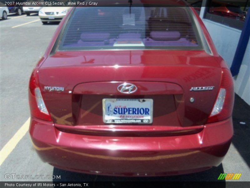 Wine Red / Gray 2007 Hyundai Accent GLS Sedan