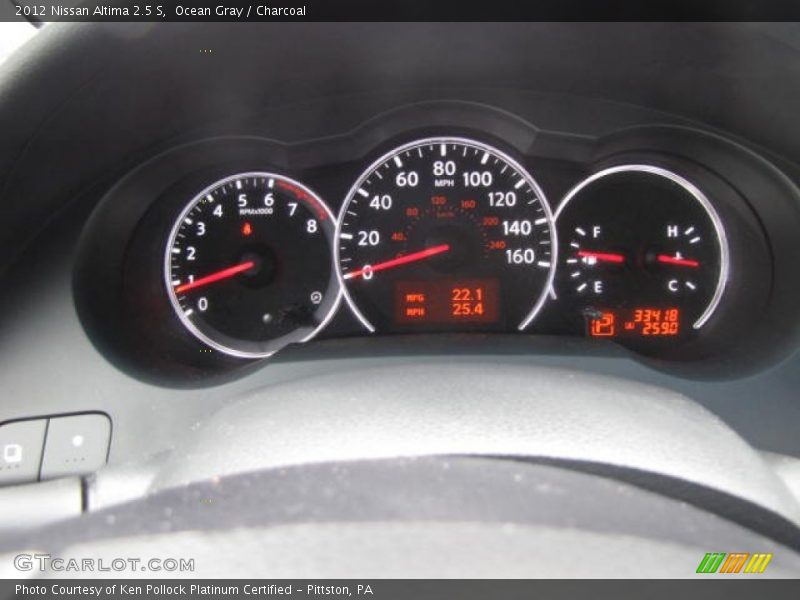 Ocean Gray / Charcoal 2012 Nissan Altima 2.5 S