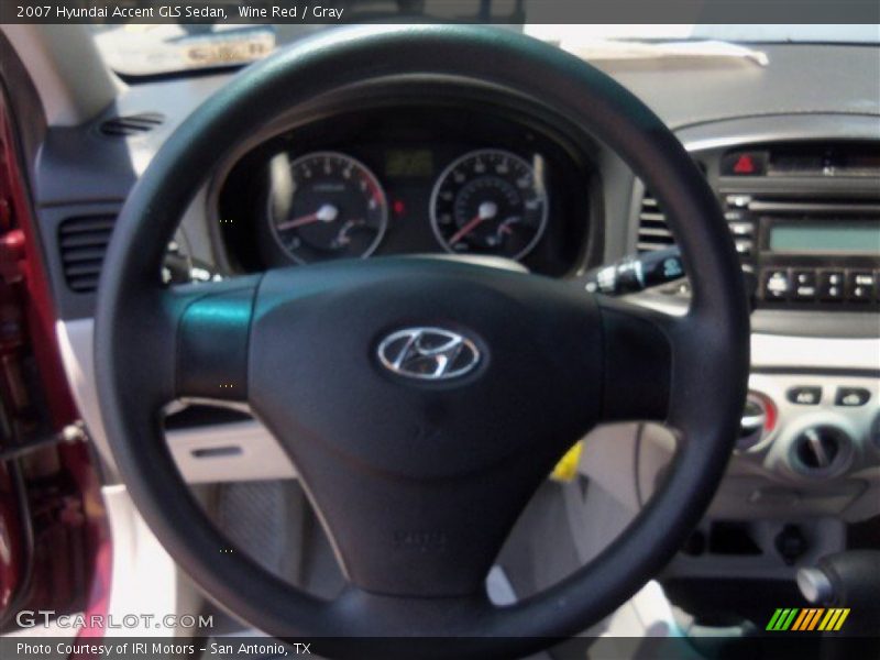 Wine Red / Gray 2007 Hyundai Accent GLS Sedan