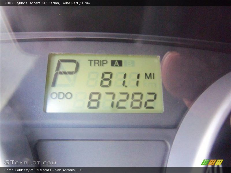 Wine Red / Gray 2007 Hyundai Accent GLS Sedan