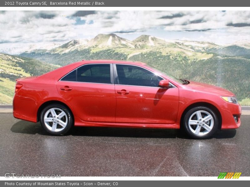 Barcelona Red Metallic / Black 2012 Toyota Camry SE