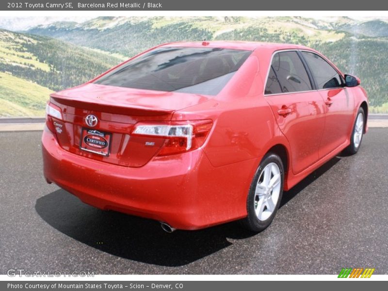 Barcelona Red Metallic / Black 2012 Toyota Camry SE