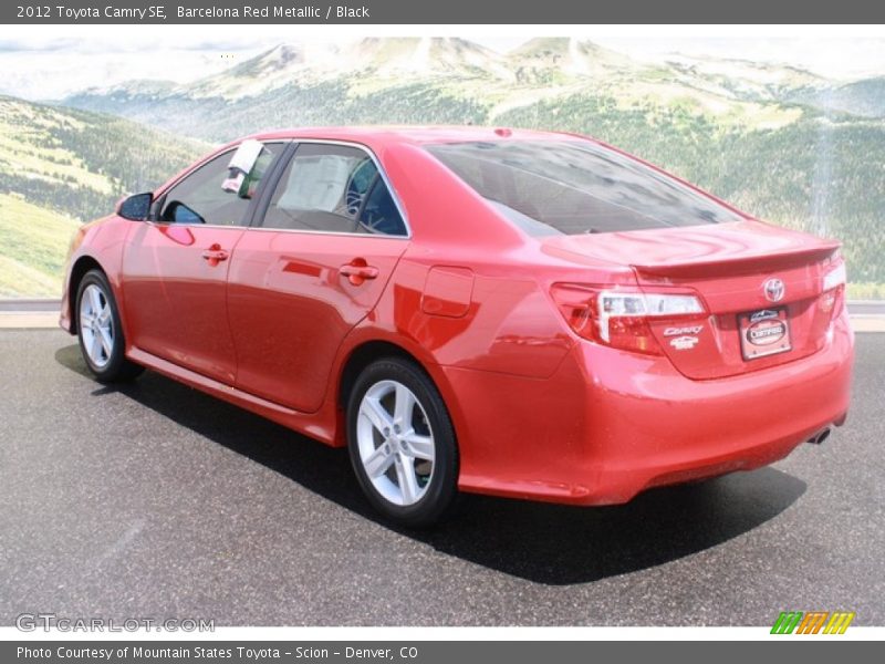 Barcelona Red Metallic / Black 2012 Toyota Camry SE