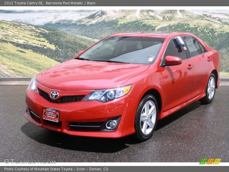 Barcelona Red Metallic / Black 2012 Toyota Camry SE