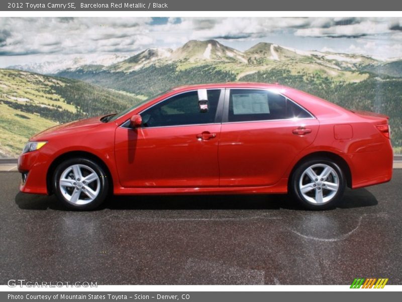 Barcelona Red Metallic / Black 2012 Toyota Camry SE