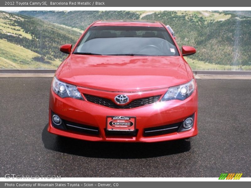 Barcelona Red Metallic / Black 2012 Toyota Camry SE