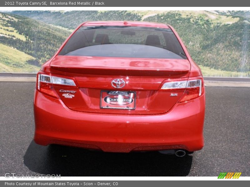Barcelona Red Metallic / Black 2012 Toyota Camry SE