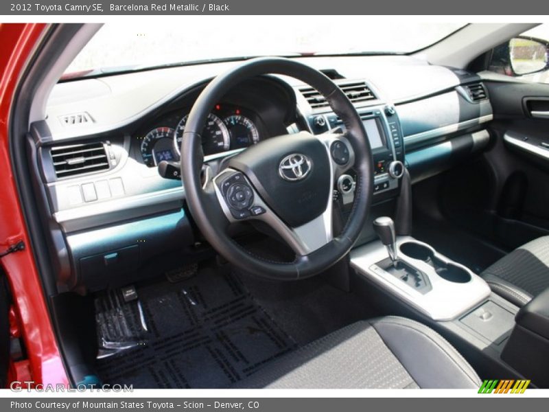 Barcelona Red Metallic / Black 2012 Toyota Camry SE