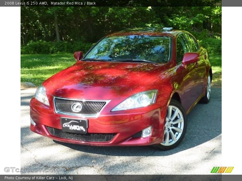 Matador Red Mica / Black 2008 Lexus IS 250 AWD