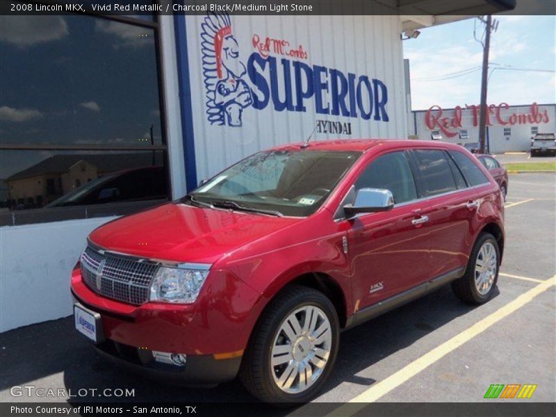 Vivid Red Metallic / Charcoal Black/Medium Light Stone 2008 Lincoln MKX