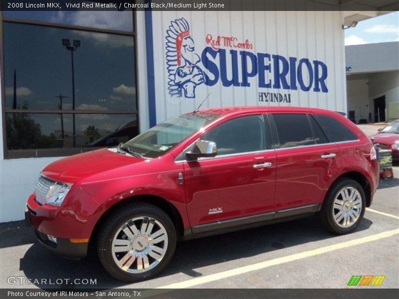 Vivid Red Metallic / Charcoal Black/Medium Light Stone 2008 Lincoln MKX