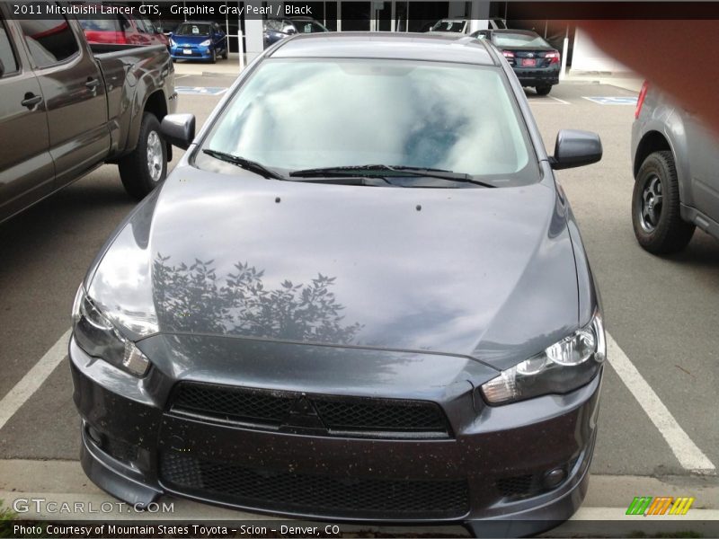 Graphite Gray Pearl / Black 2011 Mitsubishi Lancer GTS