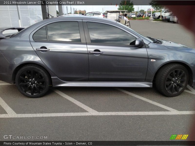 Graphite Gray Pearl / Black 2011 Mitsubishi Lancer GTS