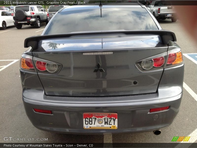 Graphite Gray Pearl / Black 2011 Mitsubishi Lancer GTS