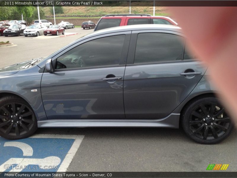Graphite Gray Pearl / Black 2011 Mitsubishi Lancer GTS
