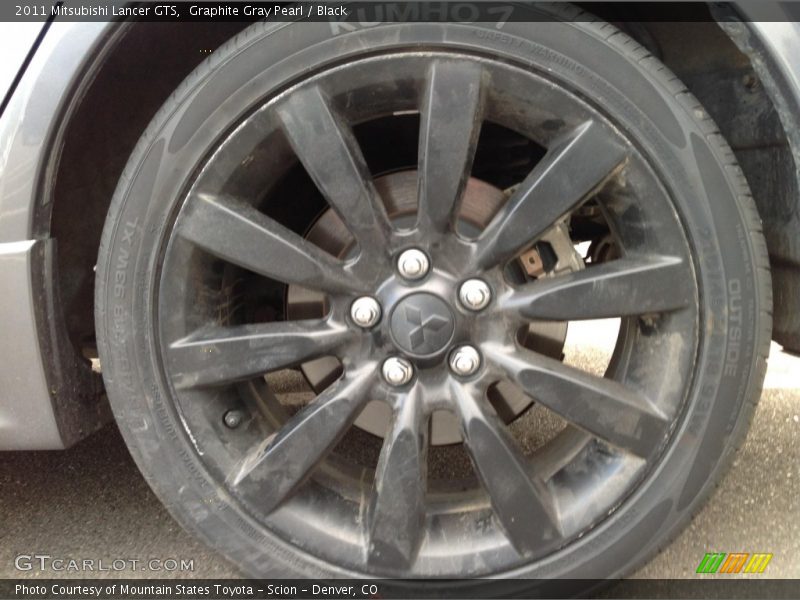 Graphite Gray Pearl / Black 2011 Mitsubishi Lancer GTS