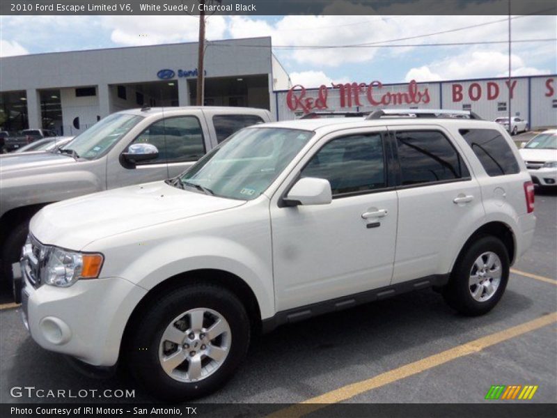 White Suede / Charcoal Black 2010 Ford Escape Limited V6