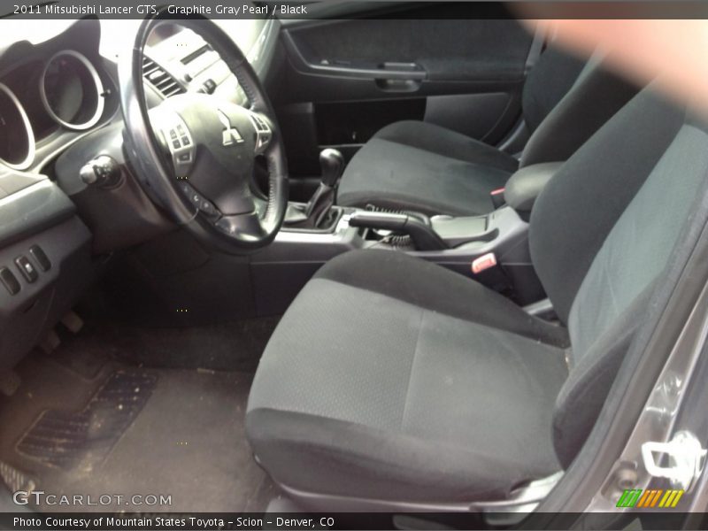 Graphite Gray Pearl / Black 2011 Mitsubishi Lancer GTS