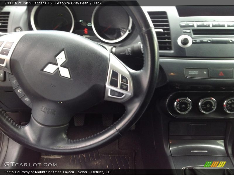 Graphite Gray Pearl / Black 2011 Mitsubishi Lancer GTS